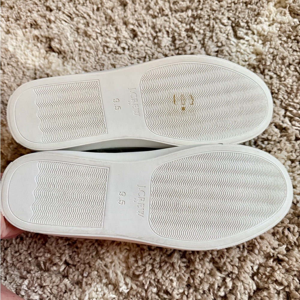 J. Crew White Leather Low-Top Sneakers - Picture 3 of 4